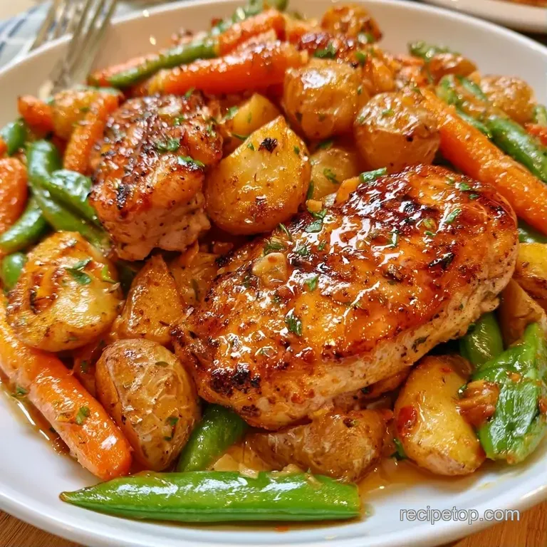Juicy sliced chicken breast alongside vibrant roasted carrots and broccoli on a minimalist white porcelain plate.