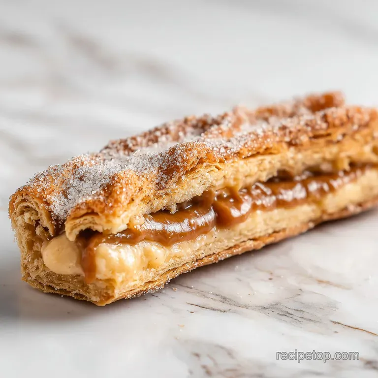 A neat stack of cinnamon-sugar dusted toffee bars, catching the light with a subtle sheen.