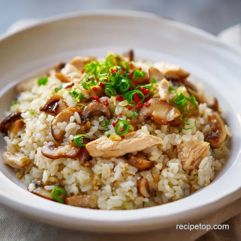 Creamy Chicken Mushroom Rice Recipe