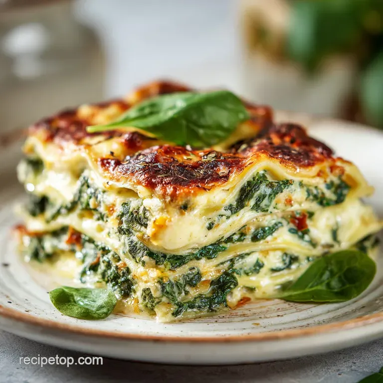 A perfectly portioned slice of baked lasagna, showcasing tender pasta and rich sauce, artfully plated.