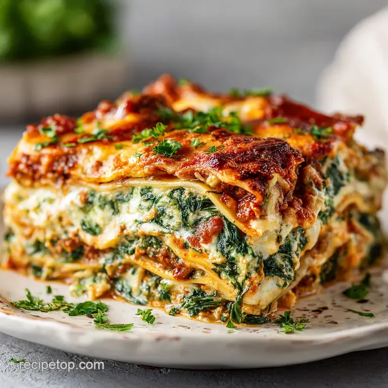 Spinach Lasagna: Creamy and Baked