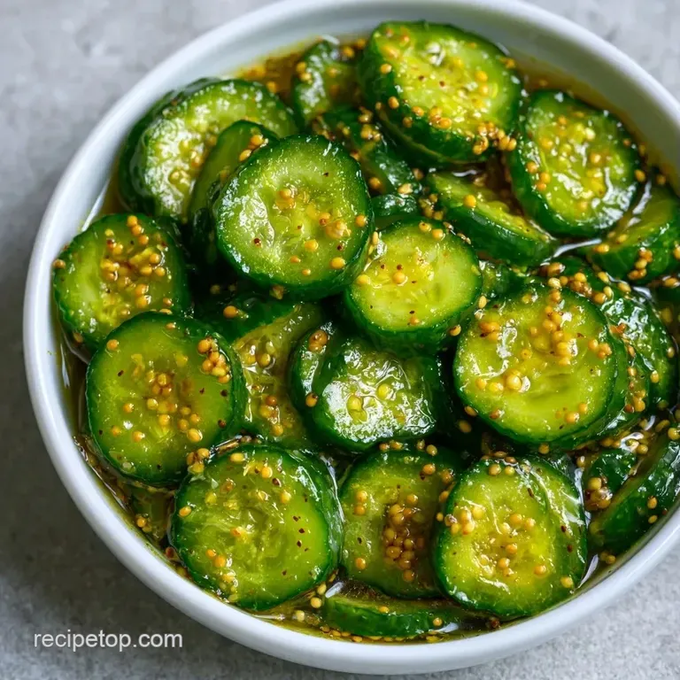 Thin, crisp green cucumber slices stacked neatly in a bowl beside a small ramekin of creamy white dipping sauce.