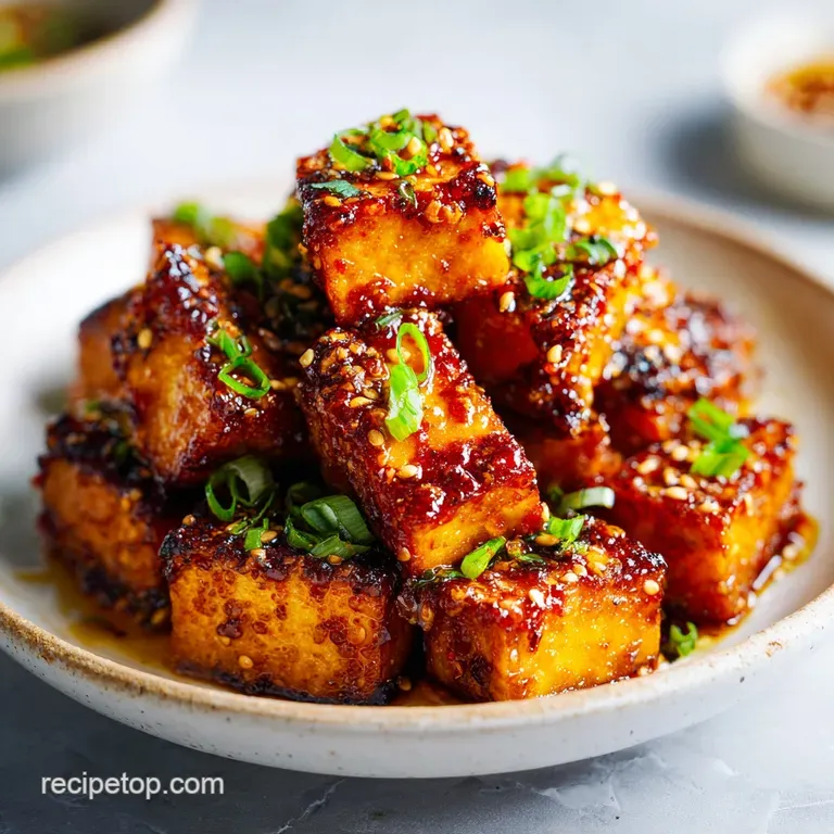 Crispy Honey Garlic Tofu