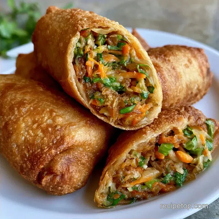 Vegan Crispy Spring Rolls with Tofu