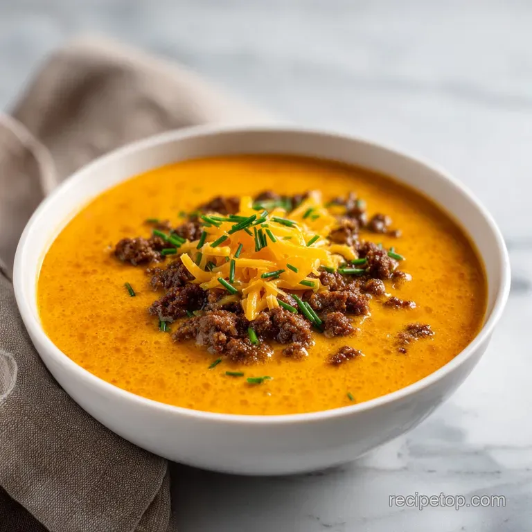 Crockpot Cheeseburger Soup: Silky and Hearty
