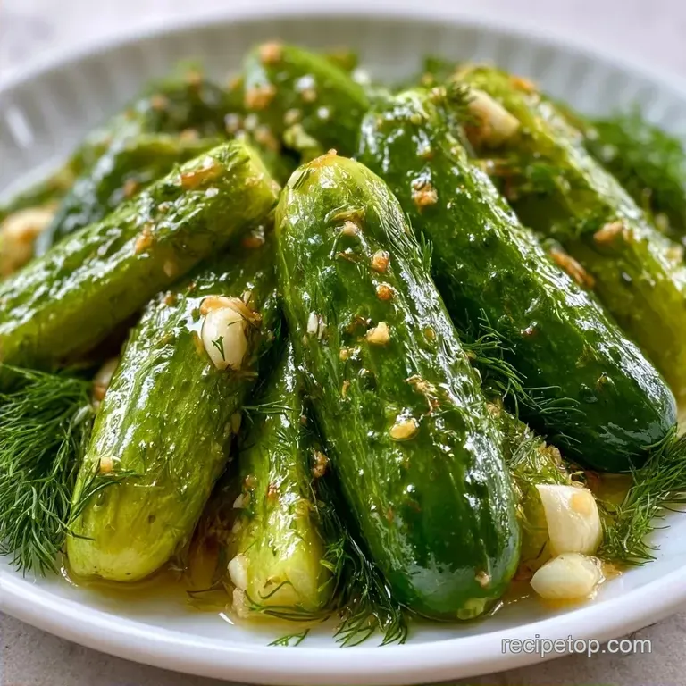 Crisp Refrigerator Dill Pickles with Garlic