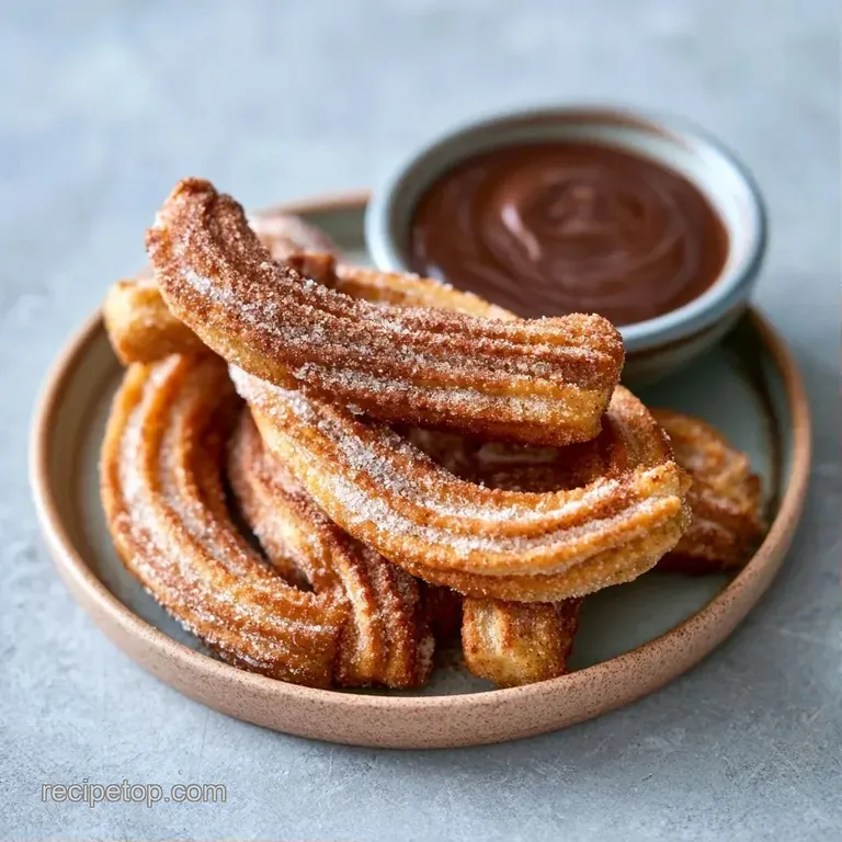 Star-shaped fried pastries dusted in sugar, arranged neatly on a white ceramic plate with a small bowl of dark ganache.