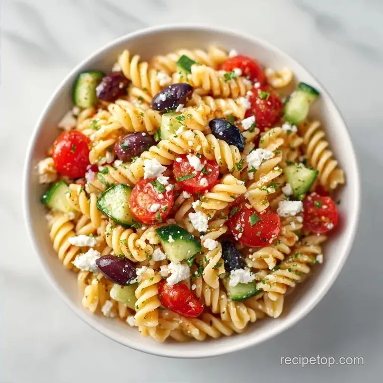 Feta Greek Pasta Salad: Tangy and Crisp