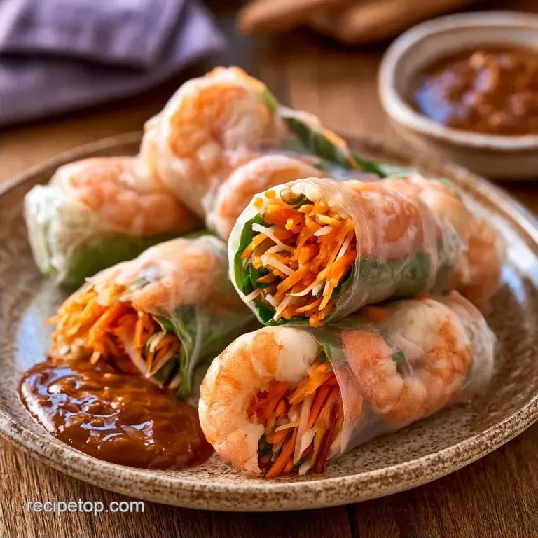 Fresh Vietnamese Spring Rolls: Goi Cuon with Peanut Sauce