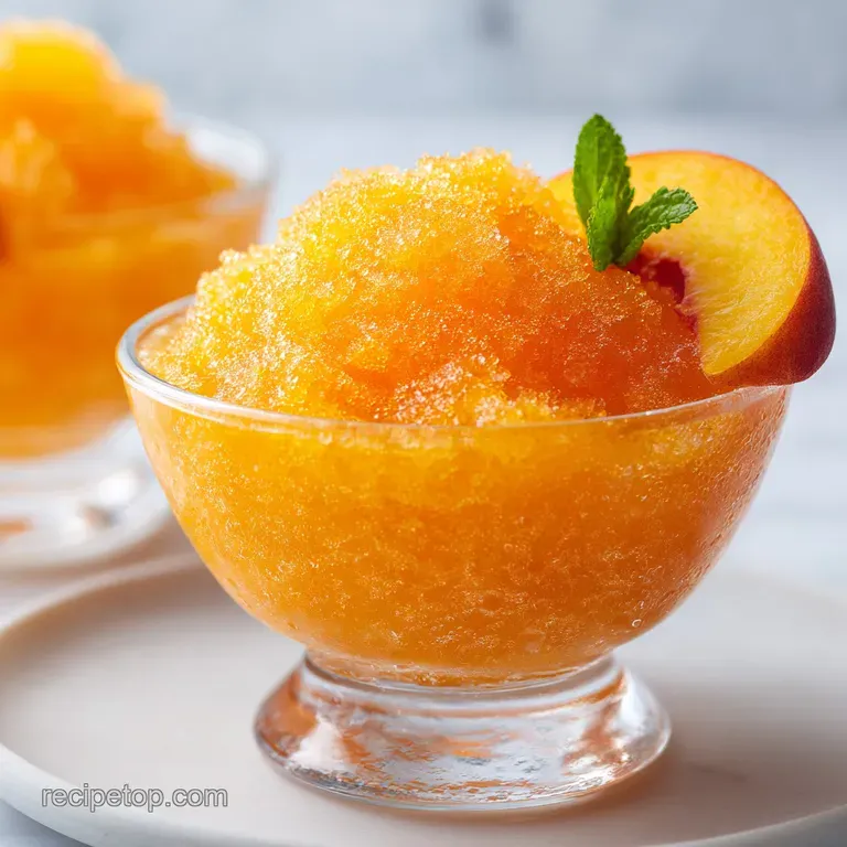 Frozen Peach Slush: Velvety and Frosty