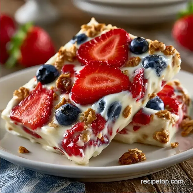 Frozen Yogurt Bark with Berries