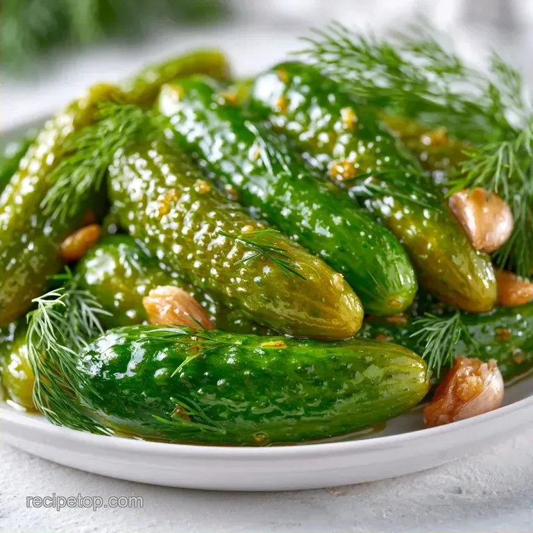 Garlic Dill Sprig Pickles: Crispy Refrigerator Snack