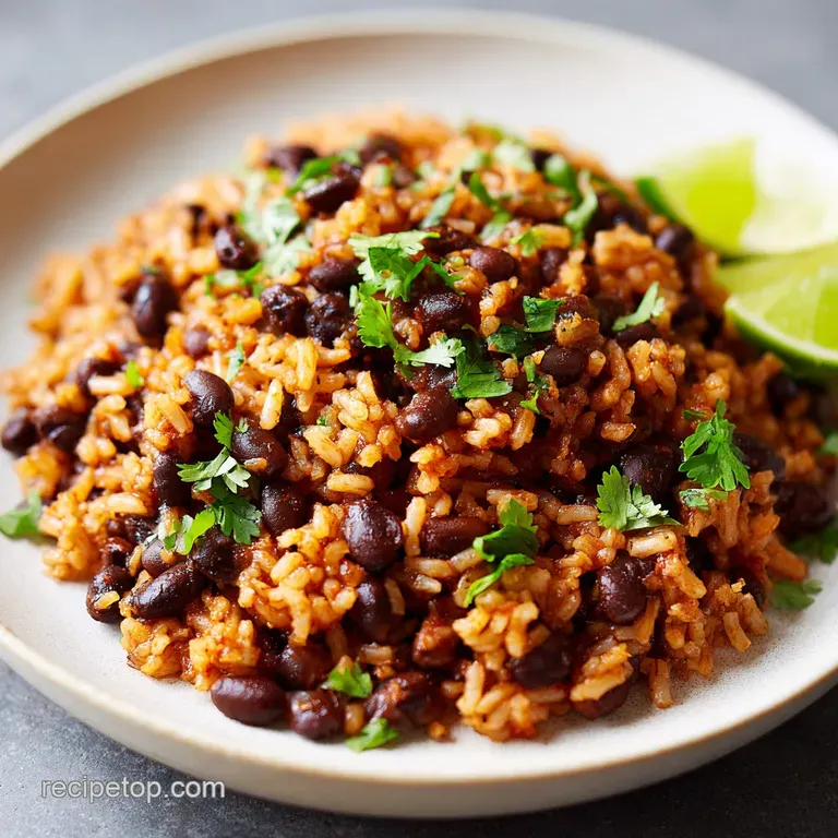 Black Beans and Rice with Garlic and Lime