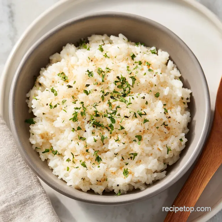 Garlic Parmesan Rice: Silky & Savory
