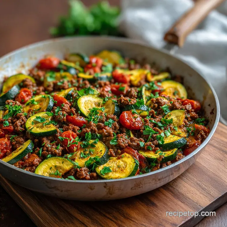 Ground Beef Zucchini Skillet Recipe