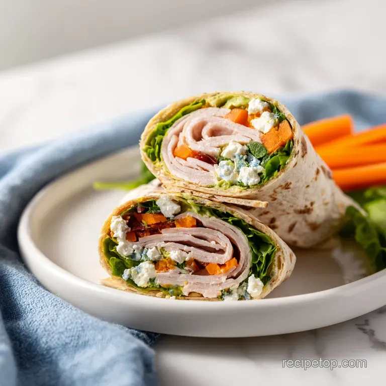 Healthy Lunch Wrap: Mediterranean Turkey & Avocado