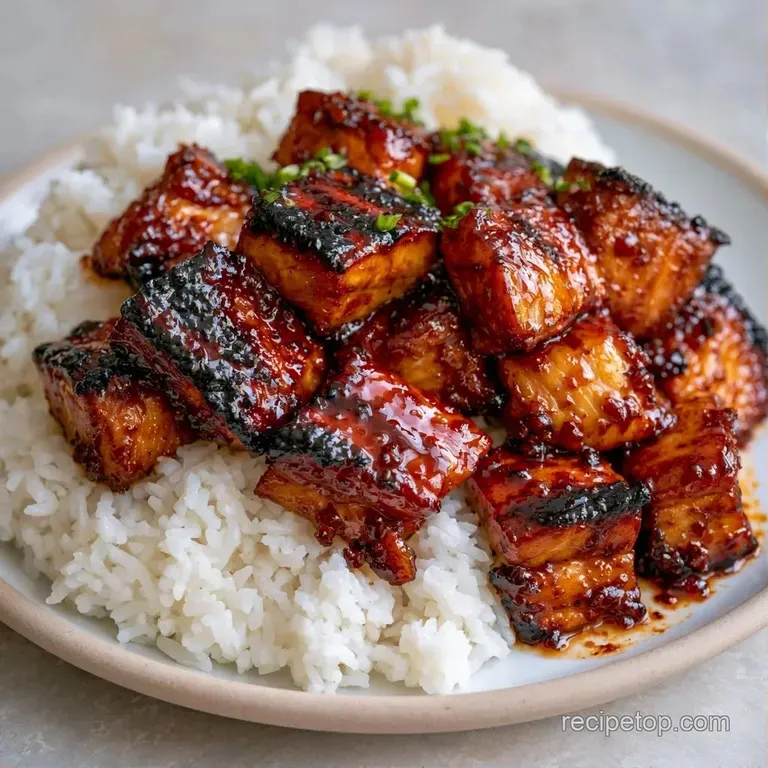 Neatly arranged seared chicken and vibrant stir-fry vegetables beside a scoop of steamed rice on a white plate.