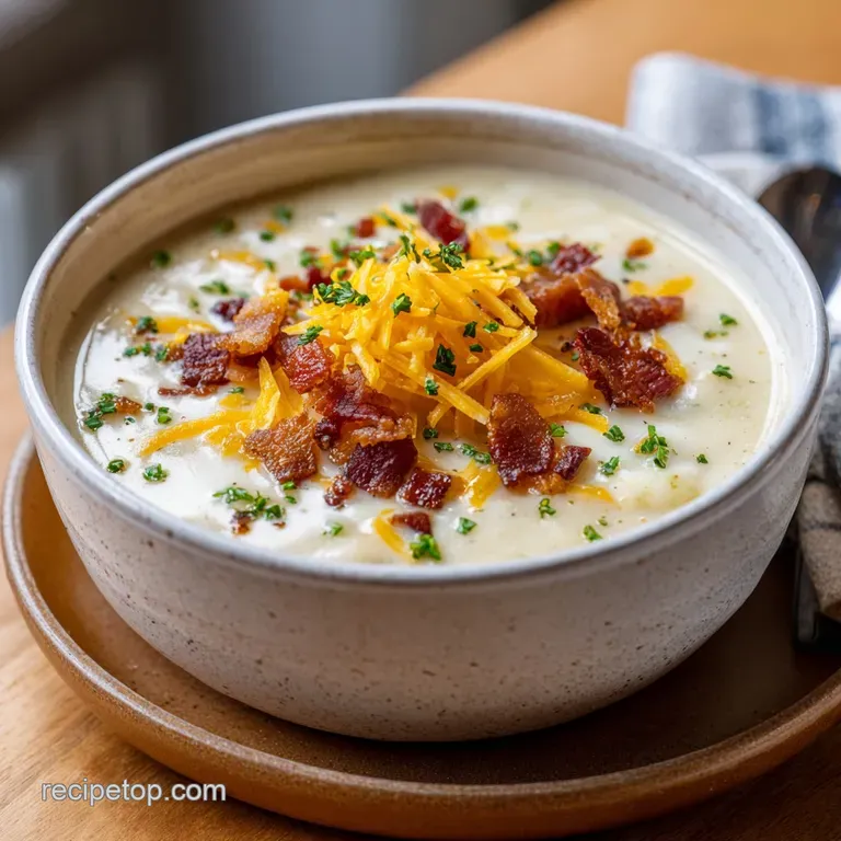 Loaded Potato Soup: Smoky Bacon and Sharp Cheddar
