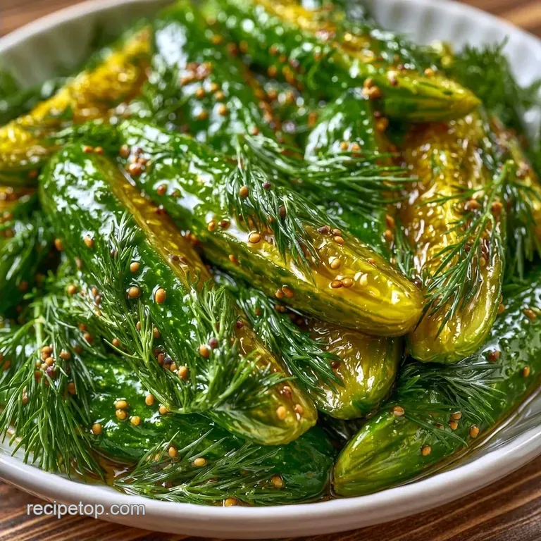 Mustard Seed Dill Pickles with White Vinegar