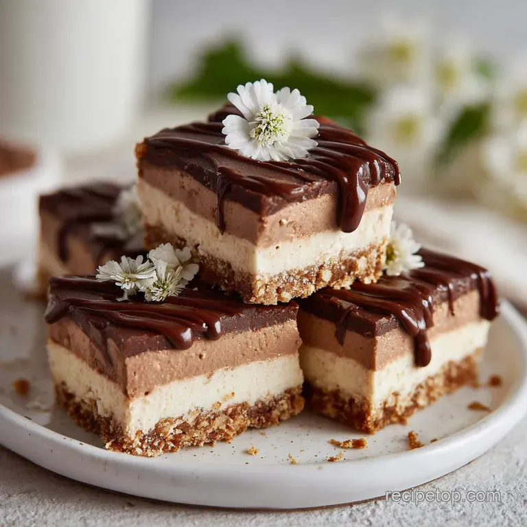 Quick No Bake Chocolate Cheesecake Bars
