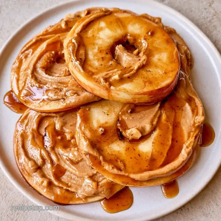 Three round, cinnamon-dusted treats arranged on a white ceramic plate with a drizzle of honey and fresh mint leaves