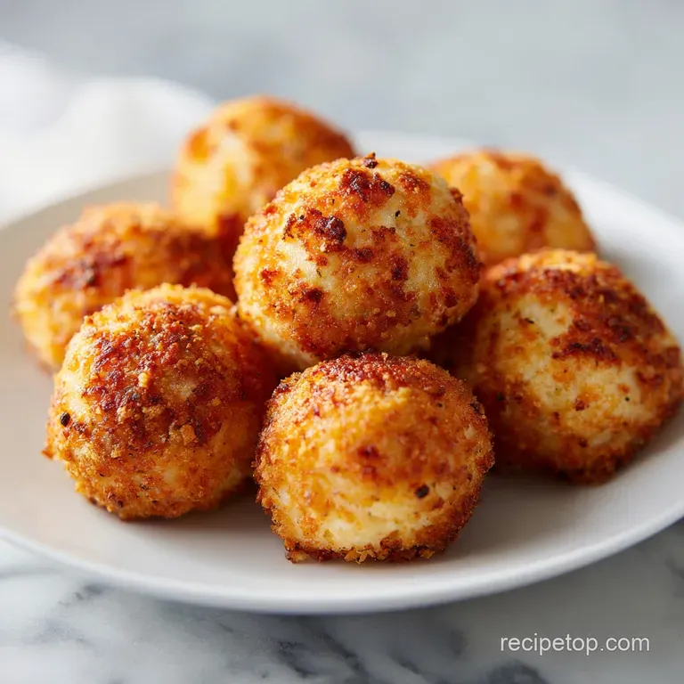 Juicy browned meat spheres arranged on a white ceramic plate, drizzled with red sauce and fresh green basil.