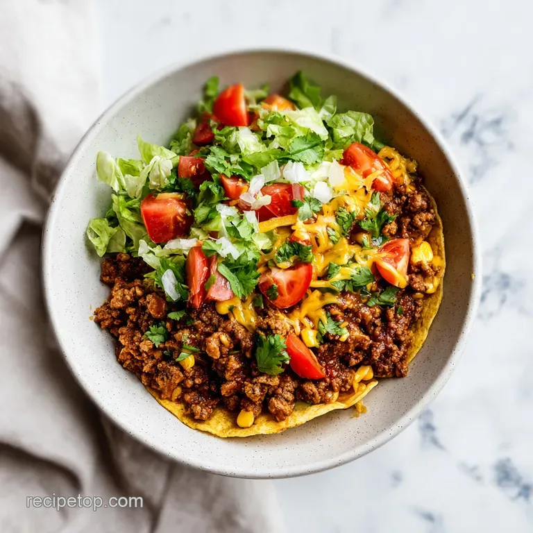 Golden-brown baked taco shells artfully arranged on a white platter, garnished with vibrant pico de gallo.