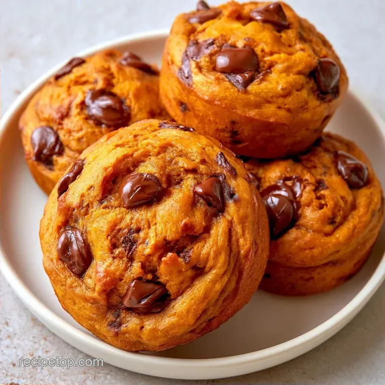 Pumpkin Banana Chocolate Chip Muffins
