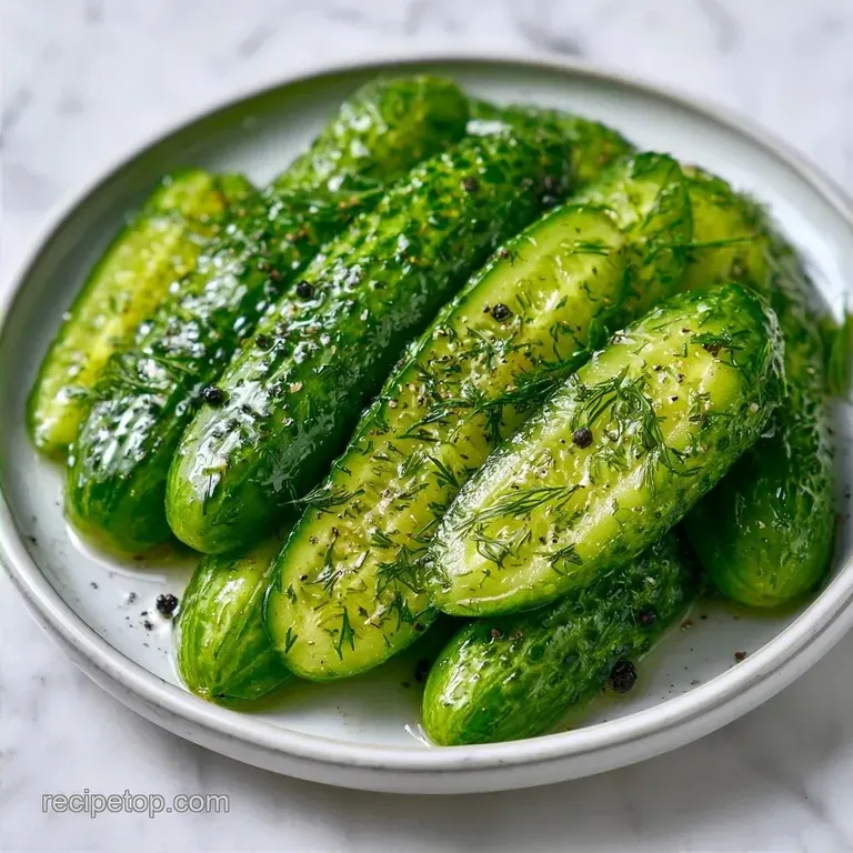 White Vinegar Pickles with Garlic and Dill