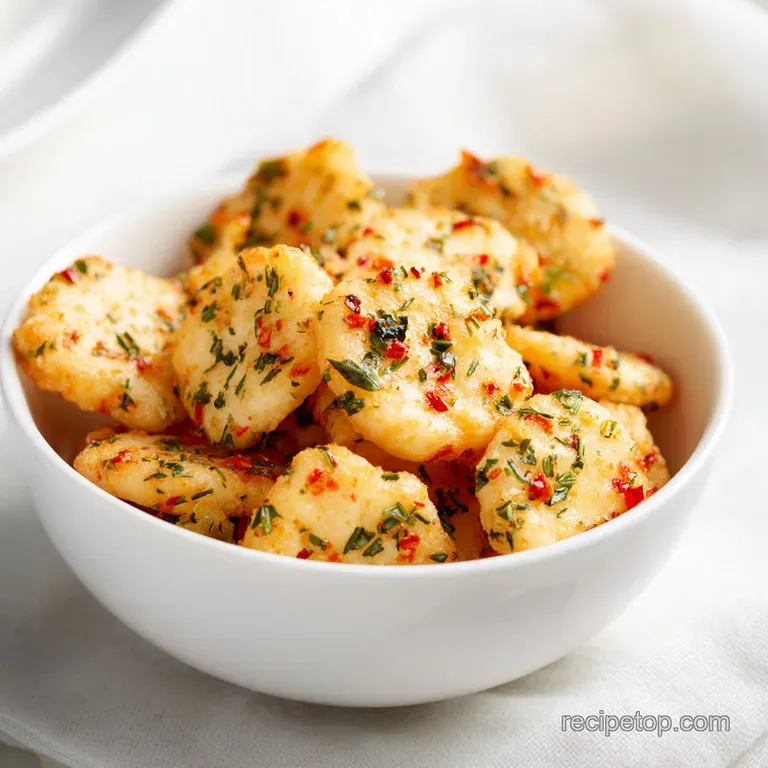Savory golden crackers artfully arranged on a dark slate board with fresh parsley sprigs for a party spread.