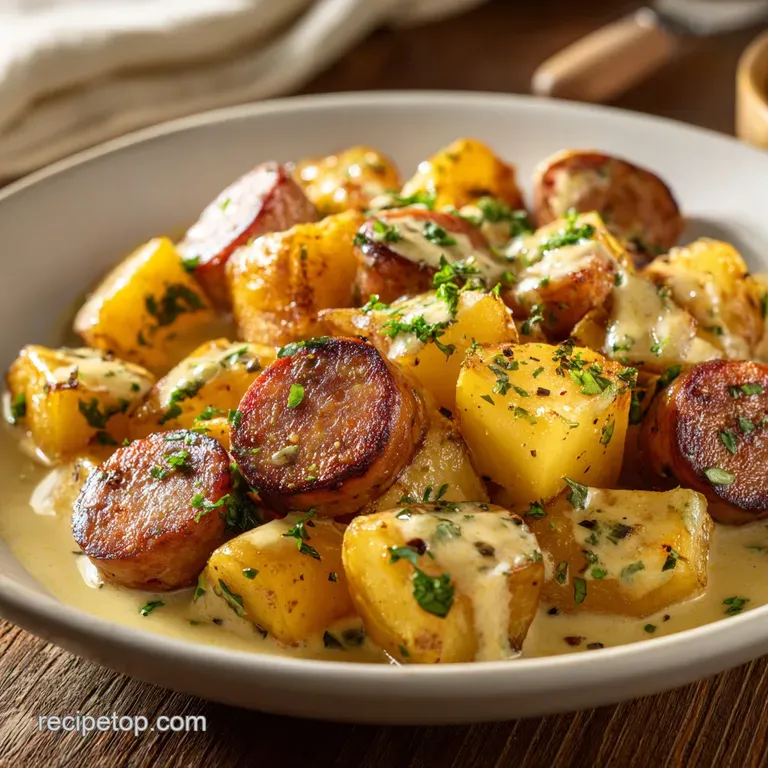 Sausage Ranch Potatoes: Creamy and Cheesy