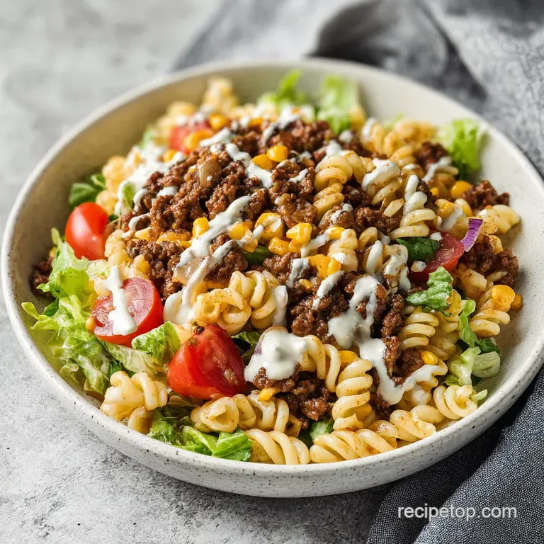 Taco Pasta Salad with Creamy Dressing