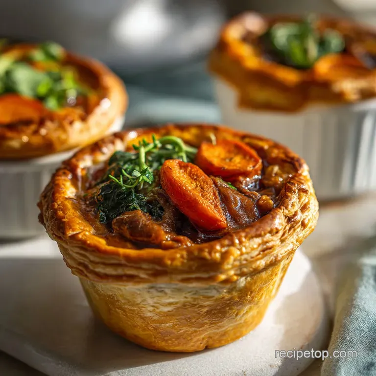 A perfectly browned Irish pasty, cut to reveal a steaming, rich filling, resting on a rustic wooden board.