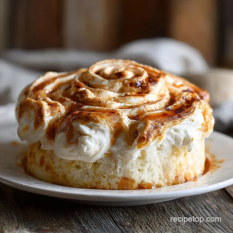 Slice of moist, white poke cake on a white plate, generously dusted with cocoa. Creamy filling is soaked through the cake.
