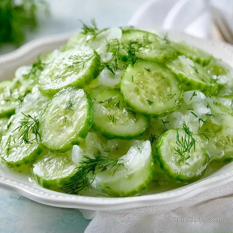 Thin, translucent cucumber slices arranged neatly on a white ceramic plate with a sprinkle of cracked black pepper.