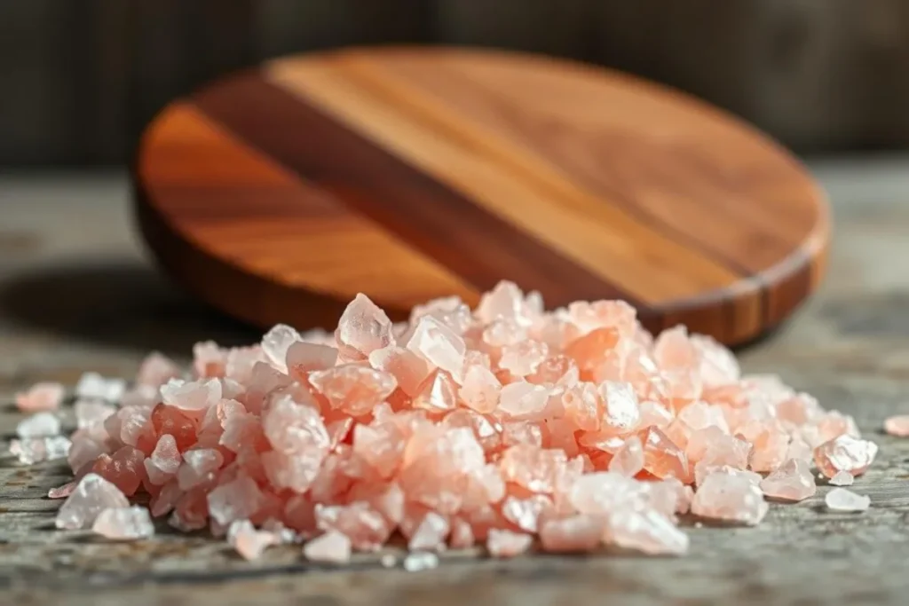  A pot filled with brine ingredients like kosher salt, pink curing salt, and spices boiling on a stovetop